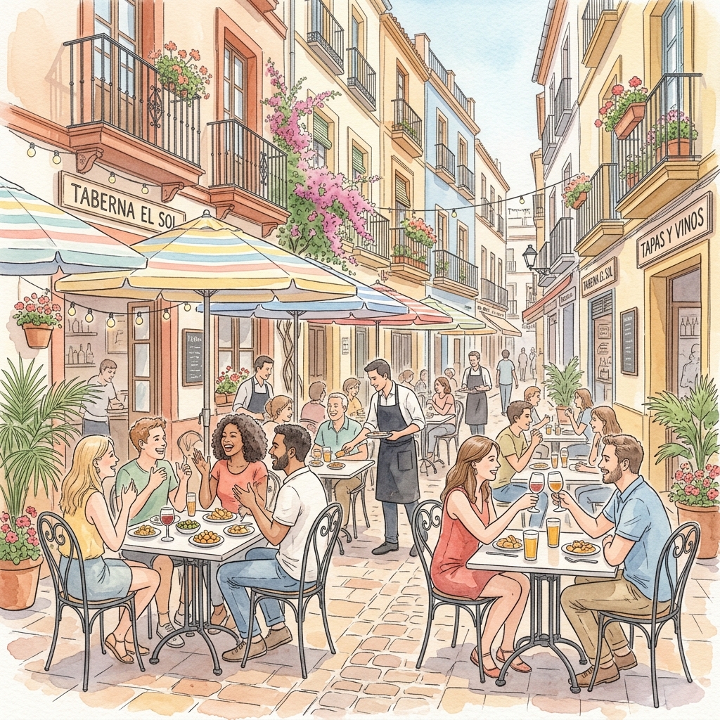 Estampa urbana de Pino Montano