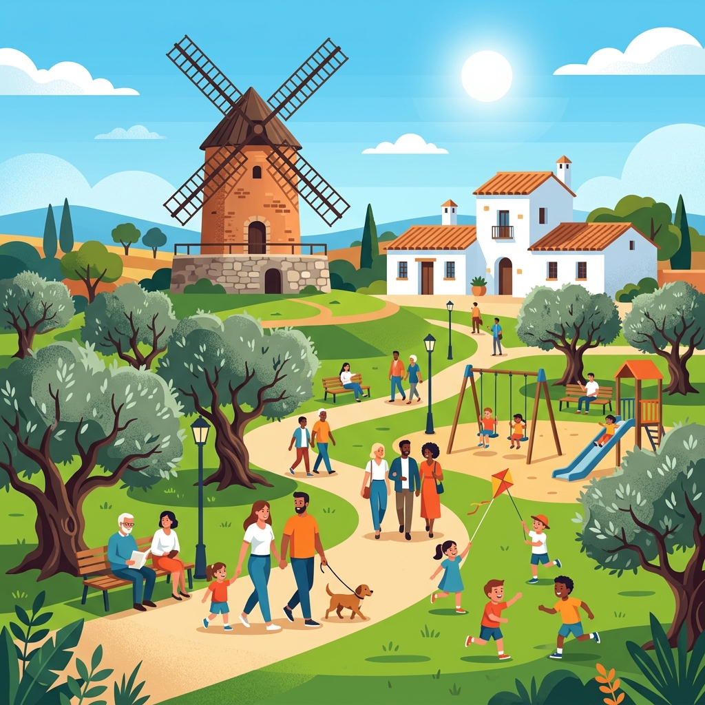 Ilustración del Parque de Miraflores